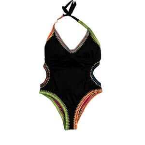 Bar III $88 NWT Swim Cutout One-Piece Crochet size L